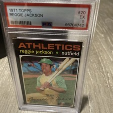 1971 Topps Reggie Jackson #20 PSA 5 EX Oakland A’s HOF 3rd year card