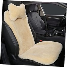 Fuzzy Sheepskin Car Seat Covers  Genuine Fur Wool Seat Protectors for Pearl