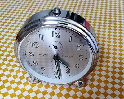 Alter mechanischer Art Deco Wecker: Bayard Stentor Repetition - Frankreich 50er Jahre