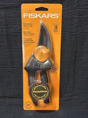 Fiskars PowerGear2 Level 3 Bypass Pruner 3/4'' Rolling Handle NON-Stick Blade NEW