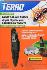 Outdoor Liquid Ant Bait Stakes 12-Pack - Ready-To-Use Ant Killer Traps for House