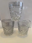 Set Of 3 - Vintage ANCHOR HOCKING Wexford Old Fashioned Tumbler 3.75”x 3”
