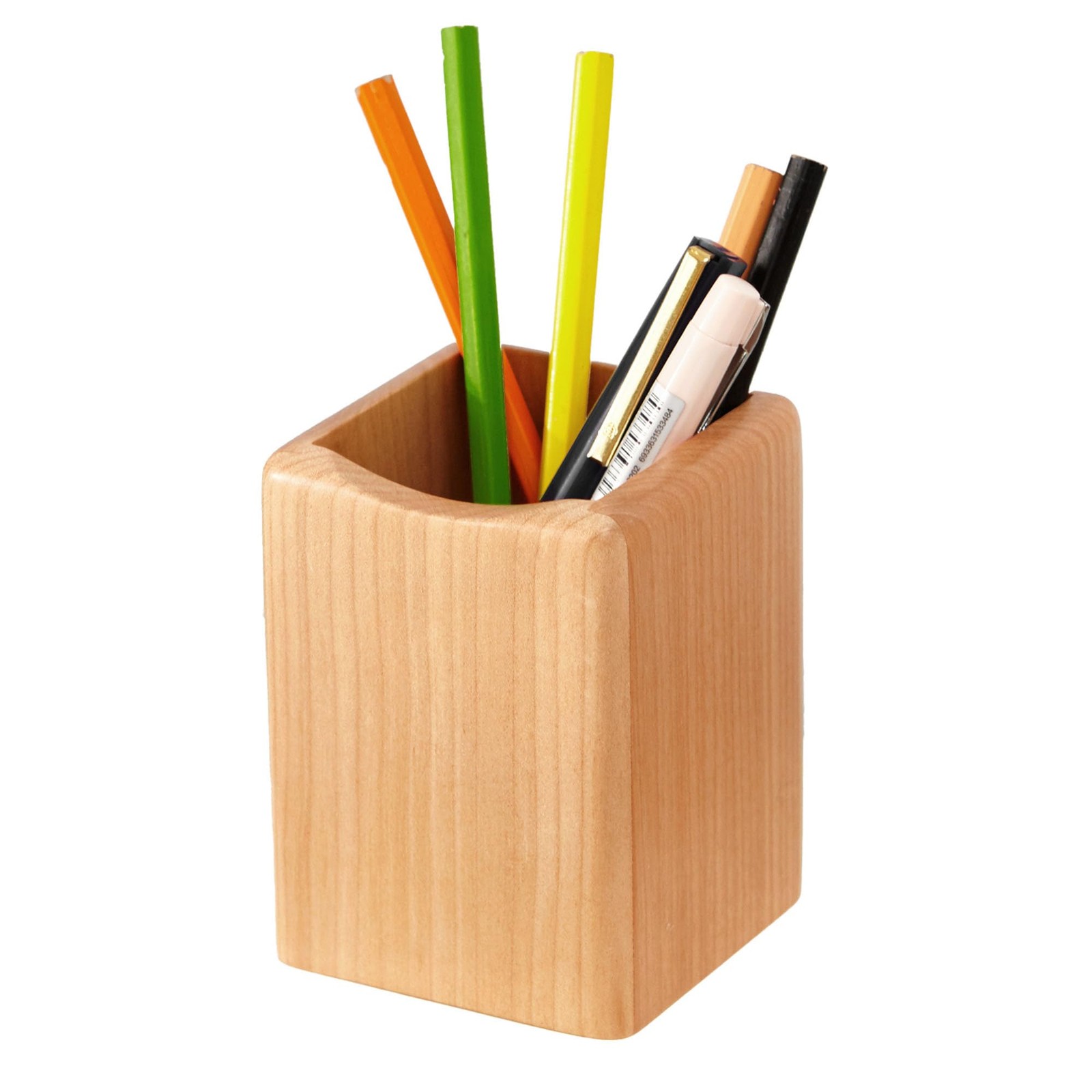 Pot à crayons bois d'érable comme cadeau de fin d'année élégant