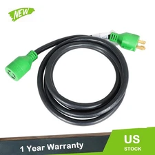 4 Prong 30 Amp Generator Extension Cord NEMA L14-30P/L14-30R 10FT Adapter Plug
