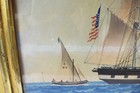 Antique Maritime Watercolor Painting - Ship Leopard - Hon. Pellegrin 1848 NO RSV — photo 3