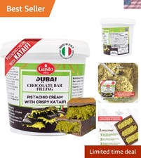 Dubai Pistachio Chocolate Bar Filling- Pistachio Cream with Crispy Kataifi   ...