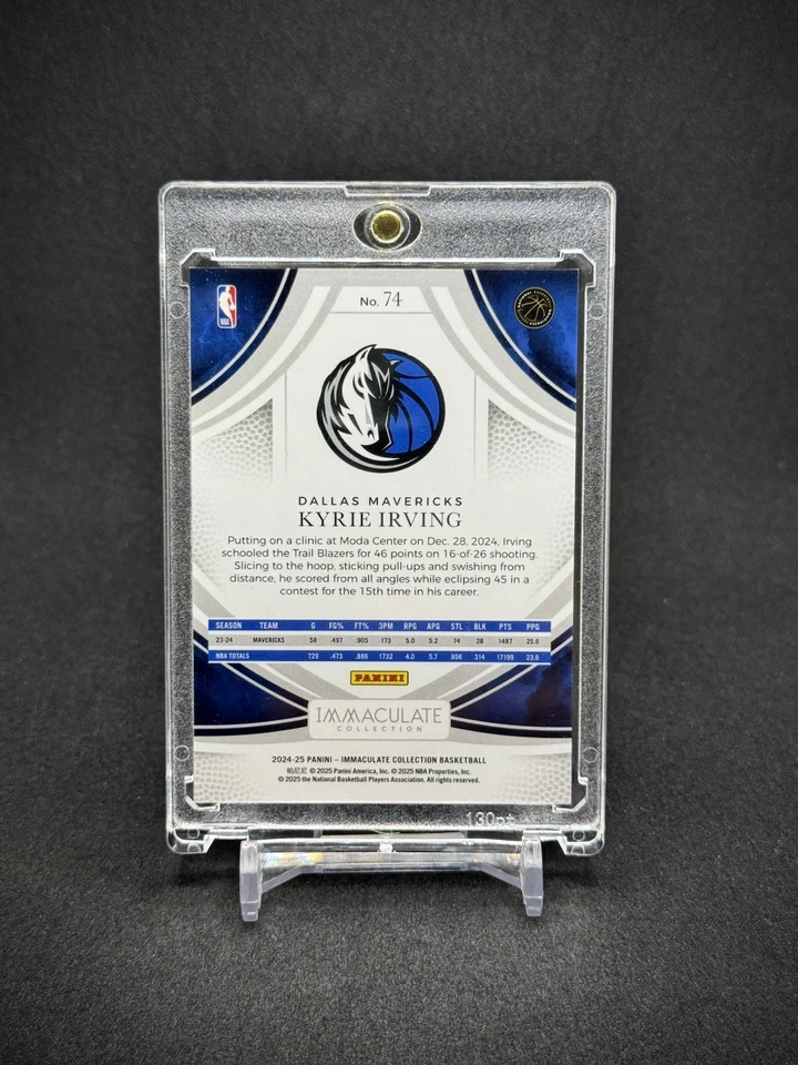 Kyrie Irving 2024 Panini Colección Inmaculada #74/49 SSP Mavericks Foto 3 de 4