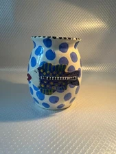 Lynn Morris Pottery Fish Vase 6.5" tall