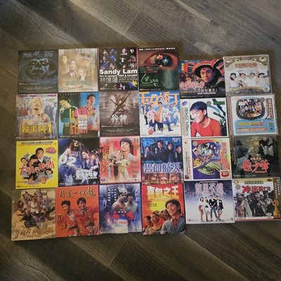 Lot of 24 Chinese Hong Kong VCD Video CD Movies & 4 Music CDS