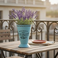 Ice Cream Pail Planter with Base Pedestal Flower Planter Vintage Design