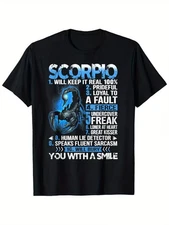 180g Scorpio Will Keep It Real 100% Prideful Shirt Scorpio Zodiac T-Shirt