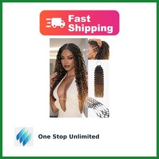 LUVME Deep Wave Crochet Human Hair 20 Inch 50g Balayage Brown