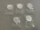 1/10th Oz .999 Fine Silver Rounds Train By Monarch Precious Metals- Lot Of 5