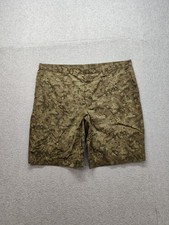 J Ferrar Men Short 36 Green Hook  Eye Slash Pocket 100 Cotton Forest Camo