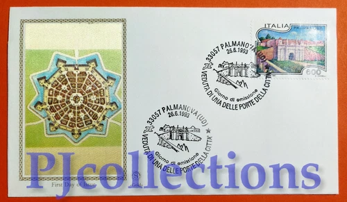 C213- ITALY 1993 PALMANOVA ENVELOPE 1ST DAY FDC FILAGRANO GOLD