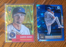 Aaron Ashby RC -2022 Topps Chrome Platinum Yellow Ref #/250 +Bowman Sapphire