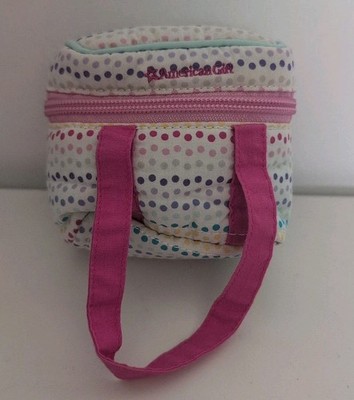 American Girl Clothing Carrying Case For Dolls Small Polka Dot BIN 5