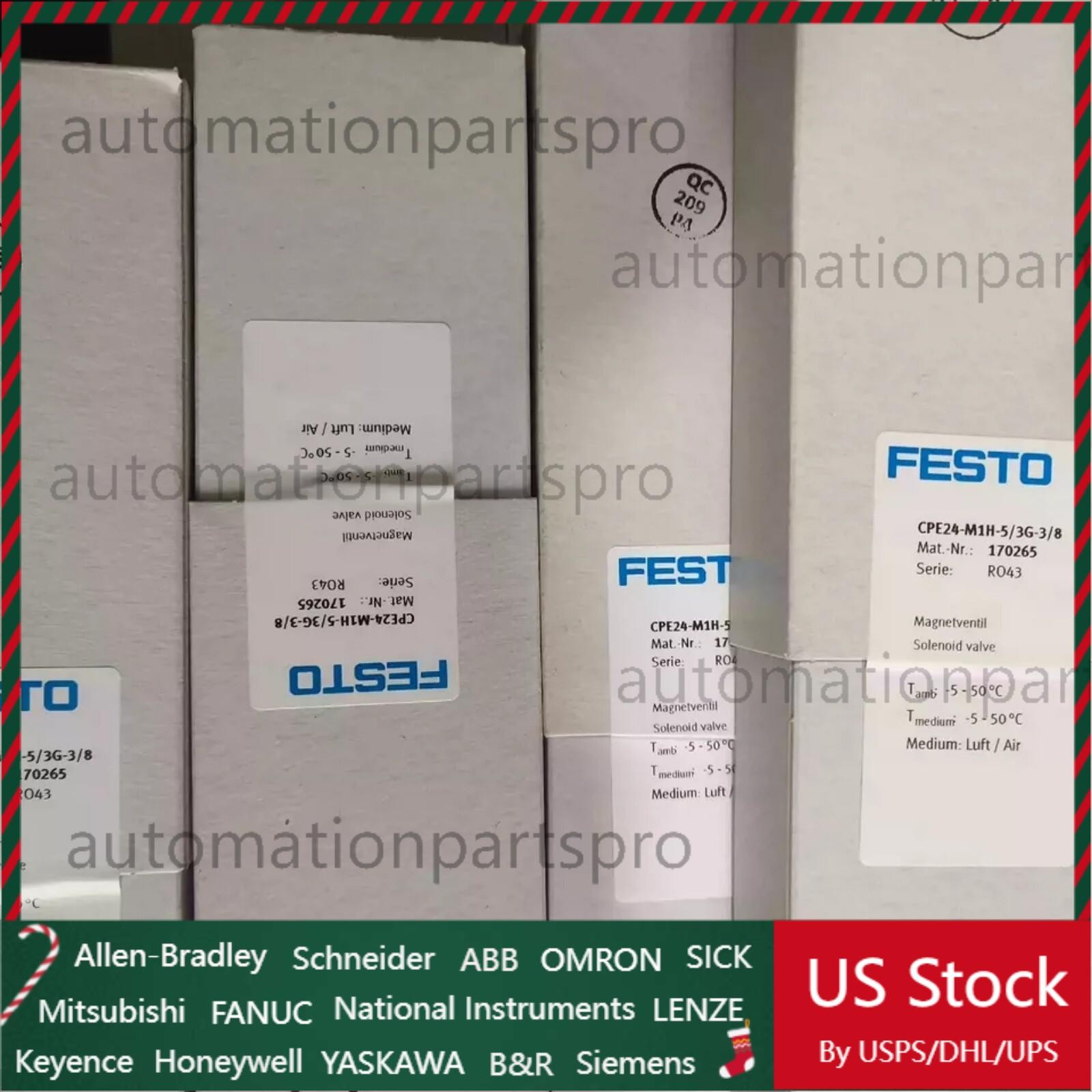 New CPE24-M1H-5/3G-3/8 Festo 170265 Fast Shipping Solenoid valve