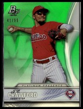 2016 Bowman Platinum #PP-23 J.P. Crawford Platinum Presence Green #/99