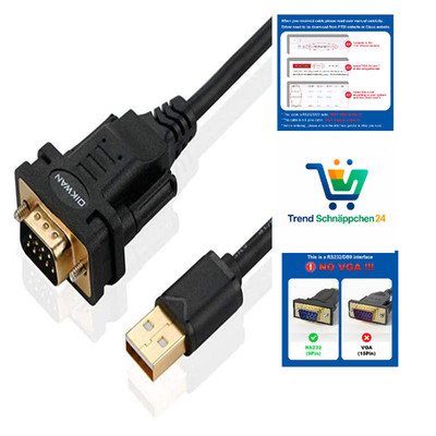USB auf RS232 Adapter DB9 FTDI 1,8 m