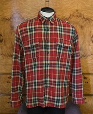 RALPH LAUREN POLO COUNTRY CLASSIC FIT MENS FLANNEL BUTTON DOWN SHIRT LARGE JY 