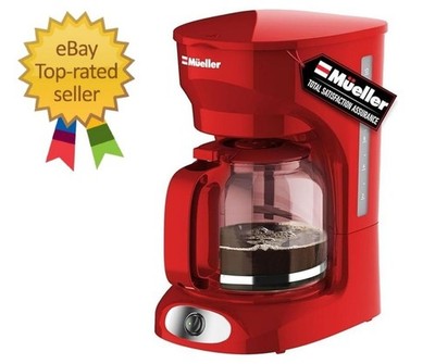 12-Cup Red Coffee Maker - Perfect for Home or Office,