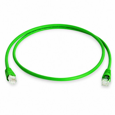 Telegärtner Cat6A RJ45 S/FTP Shielded LSZH Patch Cable Green 10m to 25m