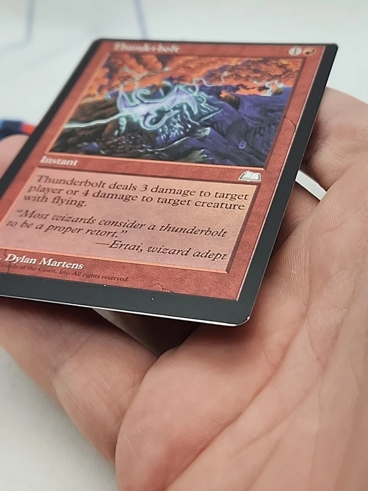 Thunderbolt MISPRINT SHEET EDGE MISCUT Weatherlight MTG Magic *CCGHouse* - Image 3 of 4