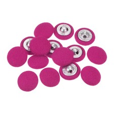 10pcs Fabric Cloth Covered Button 15mm Round Holes Sewing Buttons Rose Red