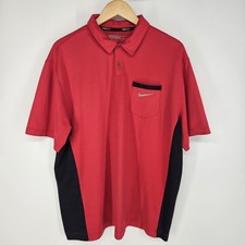 Nike Golf Tour Performance Dri-FIT Polo Shirt Varsity Red Black Mens XL Golf