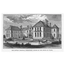 BIRMINGHAM The Jaffray Hospital - Antique Print 1885