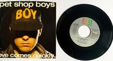 PET SHOP BOYS-LOVE COMES QUICKLY(EDITED)-7" VINYL PICTURE SLEEVE PROMO-(Synth-po