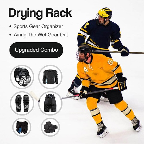 Multi Purpose Hockey Drying Rack Lightweight with 5 Stainless Steel Hooks - Picture 10 of 13