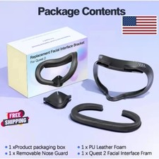 Face Cushion Pad for Meta Quest 2 VR Facial Interface Replacement PU Leather