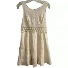 Free People Women's Ivory Lace Knit Mini Dress Size 6