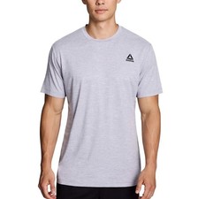 REEBOK Men s Delta Core Short Sleeve Tee Moisture Wicking Gray L, XL, 2XL