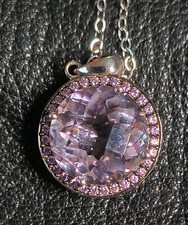 New Rose De France Amethyst  Neckless 18" .925 Sterling