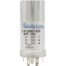 Capacitor, CE Mfg., 525V, 20/20/20µF