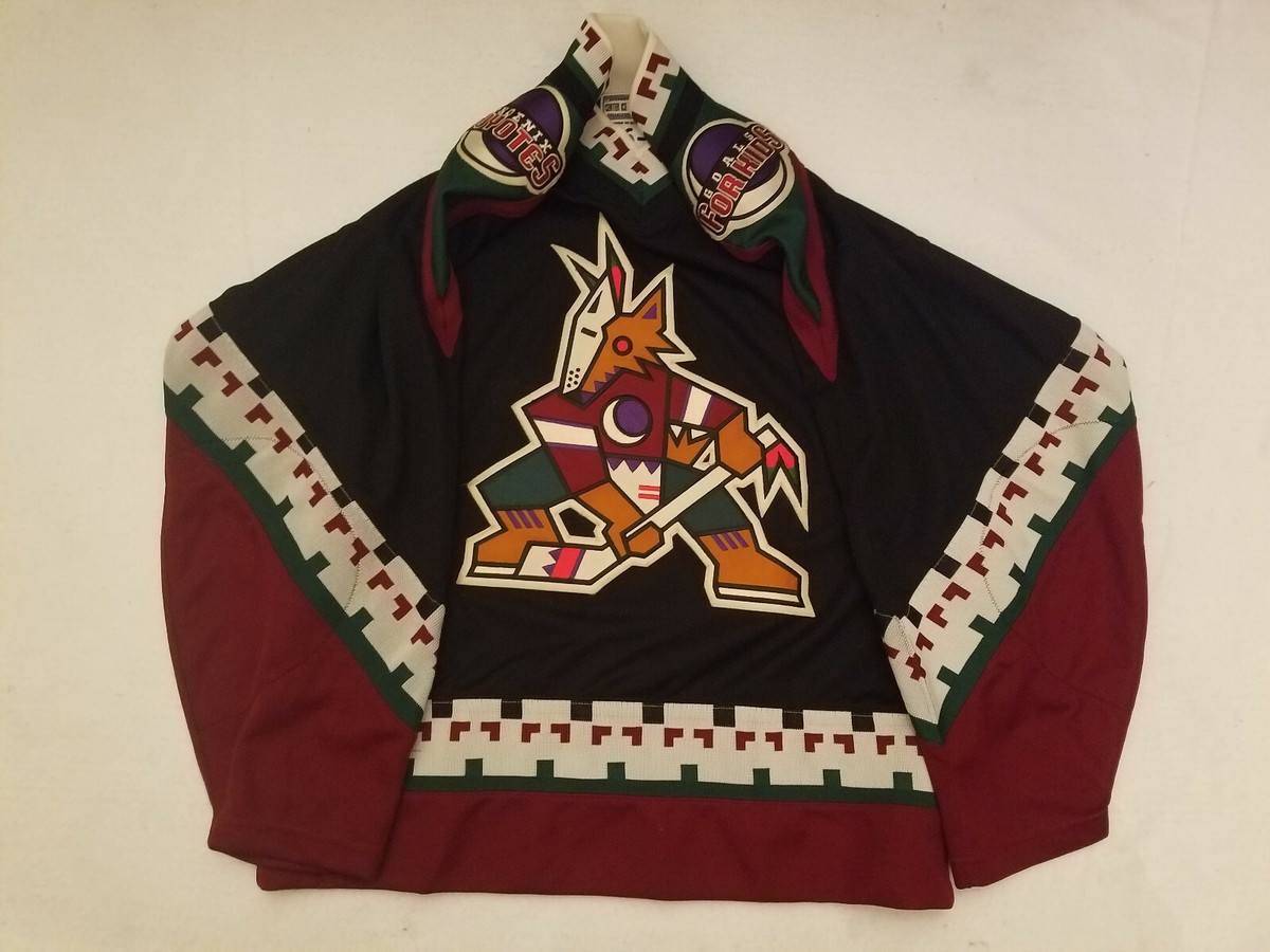 Arizona coyotes Jersey Mens Authentic 46-R retro Starter black Phoenix