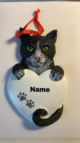 Tuxedo Cat Personalized Ornament - Imagen 1 de 2