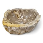Sink Petrified Wood Natural Stone Countertop Basin Bathroom Brown