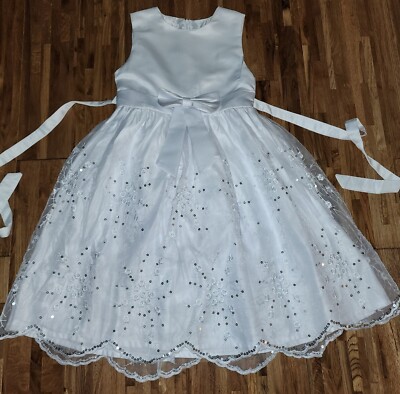 S. Squares Minni Bride Dress. Girls Sz.10 Communion Easter party