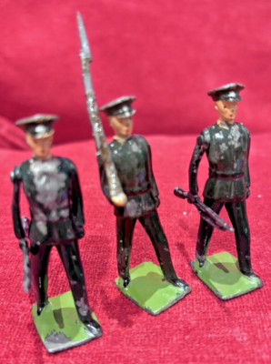 Seltener antiker Bleiboden 1908 -1913 (Britains Detail Staff Officers x 3