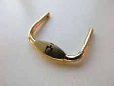 Fibbia per cinturino orologio Bulova placcata gialla ~ 18 mm - NO punta o barra