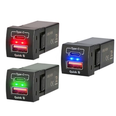 Efficient Charging Adapter 12/24V Car Phone Support PD30W Type 18W USB