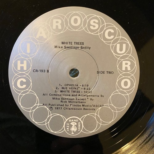 MIKE SANTIAGO / ENTITY White Trees - 1977 1st Press Chiaroscuro LP Jazz Funk -NM - Picture 4 of 4