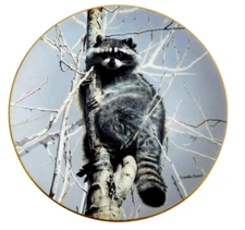 Nature's Lovable Racoon Collector Plate Bandit by Charles Frace Wildlife Racoons