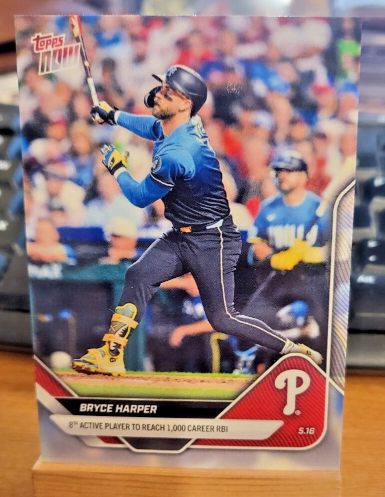 2025 Topps Now Bryce Harper #187 1,000 Career RBI Philadelphia Phillies