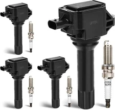 UF724 Ignition Coil & 93501 Double Iridium Spark Plug for 2013-2016 Subaru