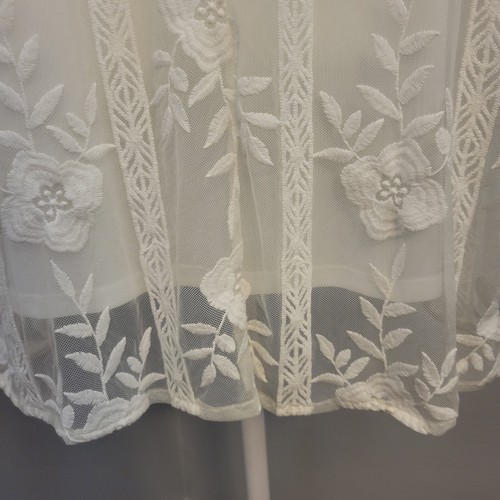 Lane Bryant Women's 20 NWT Ivory Floral Lace Tunic Overlay Tank Top Boho Western - Picture 7 of 17